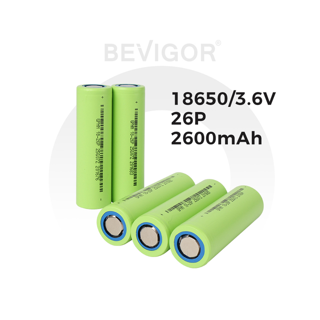 Rechargeable 18650 3.7V 2600Ah Lithium Ion Battery 18650 2600mAh Cylindrical Cell for Vacuum Cleaner