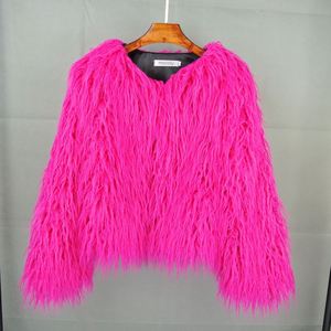 Vente en gros Mode hiver Veste en fausse fourrure d'agneau du <span class=keywords><strong>Tibet</strong></span> Manteau en fourrure de Mongolie artificielle pour femmes - Product Image 2