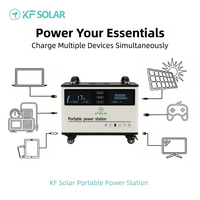Générateur solaire domestique grande capacité 4 kW, banques d'énergie mobiles d'urgence, batterie à onde sinusoïdale pure, énergie solaire portable