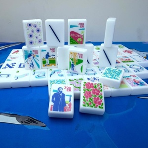 Juego de Mahjong Americano de Lujo, 160 Piezas de Acrílico Blanco, Ecológico y Portátil, para Casino o Regalo - Product Image 4