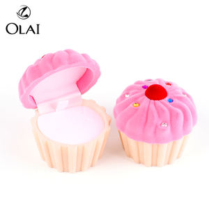 Stock gâteau forme <span class=keywords><strong>flocage</strong></span> velours cadeau proposition cadeau enfant bague pendentif chaîne bijoux boîte emballage - Product Image 1