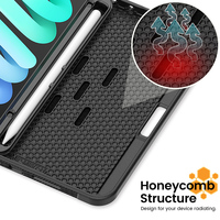 Étui antichoc à trois volets avec fonction veille/réveil automatique pour iPad Mini A17 Pro 2024, housse de tablette 8,3 pouces