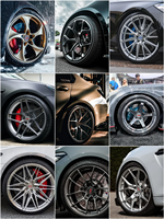Jantes forgées 5x120 5x112 pour Chevrolet Corvette C7 C6 C8 C5 ZR1 Z06 19 20 21 22 24 pouces, jantes en alliage concaves argentées brossées