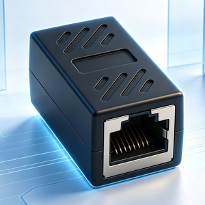 Acoplador Recto Blindado MODIN RJ45 Hembra a Hembra para Cable Cat5 Cat6 - Product Image 1