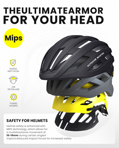 <span class=keywords><strong>Casque</strong></span> de vélo double sport respirant Outdoormaster - Équipement de sécurité unisexe pour le VTT et la conduite sur route - Product Image 2