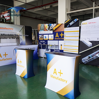 Table de présentation pliable portable en aluminium Milinad pour salons professionnels et expositions, impression par sublimation