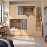 Lit superposé moderne en métal pour adultes et enfants, design gain de place pour chambre à coucher, appartement, école
