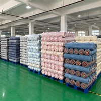 Fabrication OEM ODM, Impression numérique 5D, Microfibre tissée 100% Polyester, Largeur 250 cm, Faible MOQ, Vendu au mètre, Housse de couette, Rideau, Tissu d'ameublement