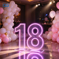 Lettres et chiffres lumineux personnalisés de A à Z, bande lumineuse flexible en acrylique LED néon pour la décoration de mariage, d'anniversaire, d'événements et de fêtes