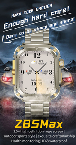 สมาร์ทวอทช์ Z85 Max แถมฟรีสายนาฬิกา 3 เส้น <span class=keywords><strong>วัด</strong></span>อัตราการเต้นของหัวใจ <span class=keywords><strong>วัด</strong></span><span class=keywords><strong>ออกซิเจน</strong></span>ในเลือด ตรวจสอบสุขภาพ บลูทูธ กันน้ำ IP68 GPS นาฬิกาอัจฉริยะสำหรับเล่นกีฬา - Product Image 2