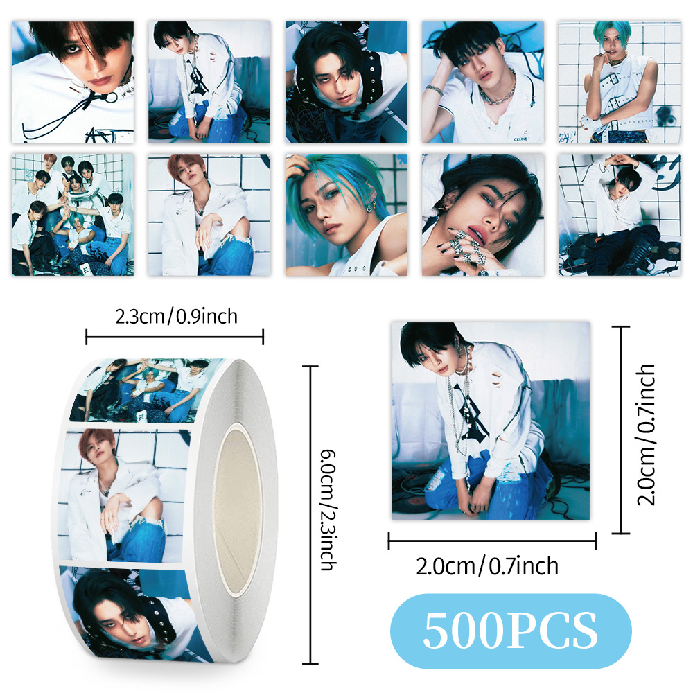 Stray kids-confinement bleu-500 autocollants/rouleau