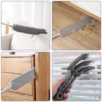 Lot de 9 plumeaux extensibles en microfibre, plumeaux pliables réutilisables pour nettoyer les ventilateurs de plafond, les plafonds hauts, les téléviseurs, les stores et les voitures.