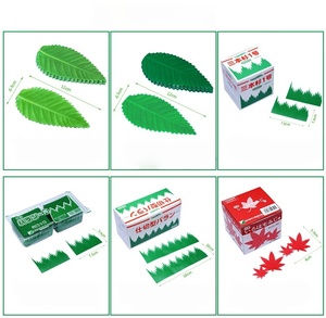 Hoja de Arce Japonesa de Plástico Momiji, Adorno para <span class=keywords><strong>Sushi</strong></span>, Decoración Verde de Cinco Puntas, Plato para Bento y Sashimi, Decoración de Temporada - Product Image 6