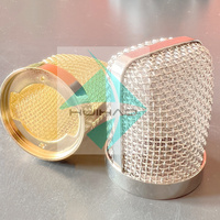 Grille de tête de boule de microphone finie colorée pour micro SM58 couverture de maille en métal à armure toile tissée coupée soudée et pliée