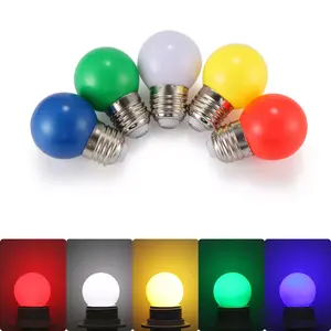 Lâmpada LED colorida para decoração de férias, 2W 3W Mini G45 E27 B22, lâmpada LED para uso doméstico