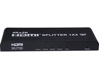Conmutador HDMI2.0v 4X1 V1.4 4Kx2K con Salida de Audio (3.5mm Estéreo, Toslink, Coaxial), Control Remoto IR, Monitor, Reproductor de DVD, Proyector