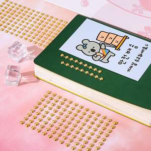 Produsen desain kustom dekorasi hati dan bintang stiker 3D akrilik berlian stiker - Product Image 3