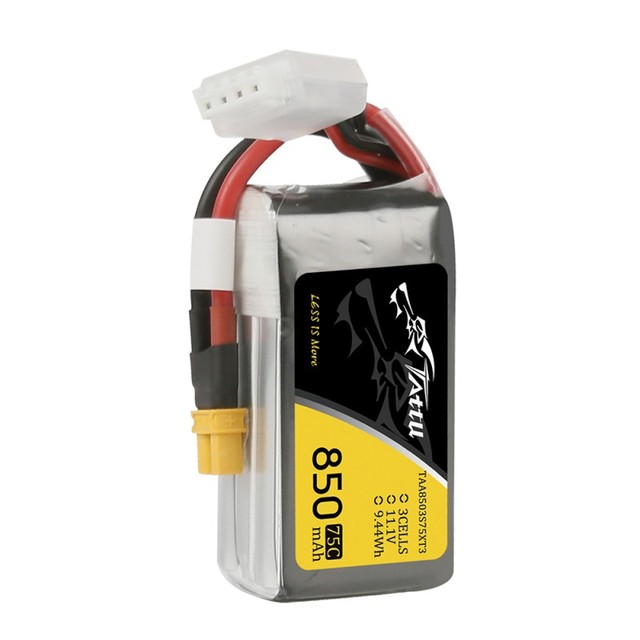 ACE Tattu 850mAh 75C XT30 Plug 3S/4S 11.1V/14.8V Lipo Battery Pack for RC FPV Racing Drone Quadcopter