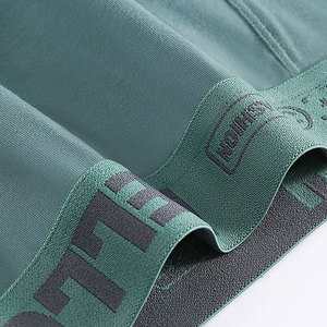 Venta al por mayor 100% algodón Hombre Pantalones cortos bóxer ropa interior cómoda personalizada calzoncillos 4 <span class=keywords><strong>Pack</strong></span> ropa interior sin costuras bóxer para hombres - Product Image 4