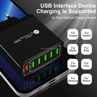 Chargeur mural USB CE ROHS 30W Six ports QC3.0 Chargeur rapide 5V3A 9V2A 5V2.4A US EU UK Chargeur USB rapide pour iPhone/Samsung