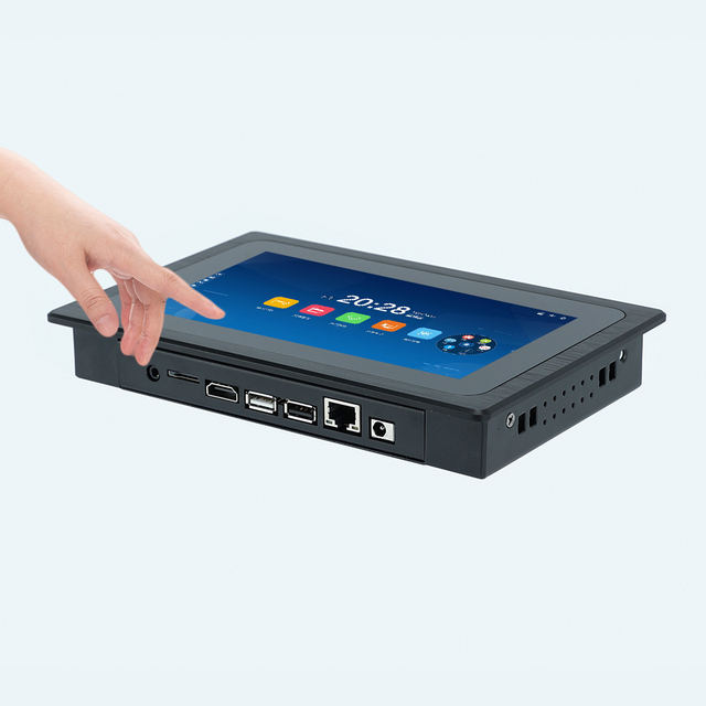 Small 7 Inch Ip65 Open Frame Automation Industrial Fanless Panel PC Capacitive Touch Display