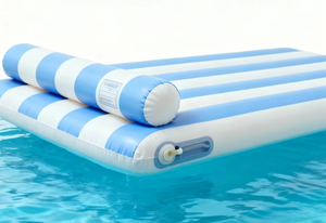 Lit de piscine gonflable portable pour la <span class=keywords><strong>plage</strong></span> et la piscine <span class=keywords><strong>avec</strong></span> sac de transport et pompe à air - Product Image 2