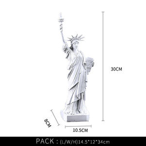 Statue de la liberté pour femme, modèle grandeur nature, décoration en résine, maison, salon, bureau, armoire à vin, cadeaux d'ange peints - Product Image 4