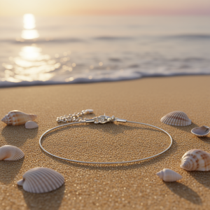 Amy Amy Fine <b>Anklet</b> 925 Silver Minimalist Design For Women Everyday Wear - Product Image 2