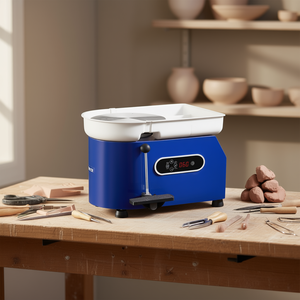 Máquina de torno de cerámica de 11 pulgadas y 450W con control de pedal de velocidad ajustable para artesanía cerámica - Product Image 2