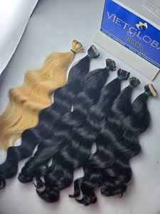 Natural Wave 100% paquets de cheveux vierges non transformés avec ruban adhésif Type aligné sur les cuticules vietnamiennes en gros - Product Image 4