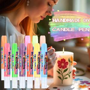 Bolígrafos de Cera para Velas, 24 Colores, 10 ml, Fáciles de Usar, Bolígrafos de Pintura con Purpurina para Manualidades, Fabricación de Velas, Regalos Navideños, Niños - Product Image 2