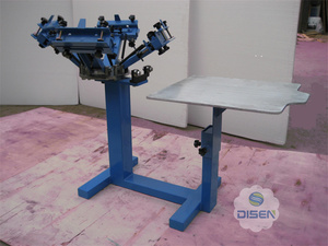 Machine de sérigraphie manuelle à quatre couleurs à station unique pour t-shirt et chapeau - Product Image 2