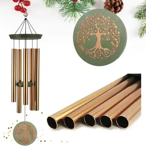 outdoor Garden decorative deep tone tuned musical Energy wooden metal bamboo corinthian bells Wind Chime Tuner Sets 36