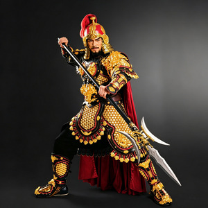 Chinesischer TangSongera Herren-Goldrüstungs-Historie-Kostüm, Ganzkörper-Krieger-Rüstung für Bühnenauftritte, Film/TV - Product Image 2