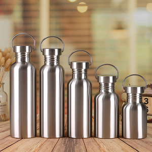 Botellas de agua deportivas de 500ml <span class=keywords><strong>y</strong></span> 750ml, botella de bebida Uv personalizada de una sola pared de acero inoxidable de 1000ml con tapa de bambú para Bebidas frías - Product Image 3