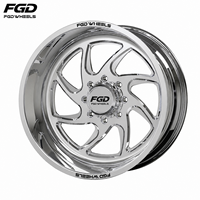 Jantes en alliage d'aluminium forgé sur mesure 22x12 24x12 24x14 26x16 8x6.5 8x170 8x180 polies pour Dodge Chevy 2500 3500 Ford F-250