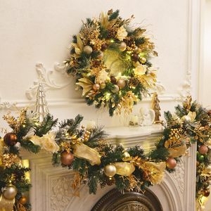 <b>Christmas</b> <b>Wreath</b> & Garland Window Pine Cone <b>Wreath</b> with Decorative Balls New Year <b>Door</b> Hangings for <b>Christmas</b> Decor - Product Image 4