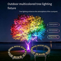 Lampu Taman Luar Ruangan Lampu Pohon Cincin Lampu Modern Dekorasi Halaman Villa Taman Lampu Pohon LED Tahan Air
