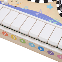 Ensemble d'instruments de musique interactifs en bois 5-en-1 pour tout-petits, table d'activités, jouet sensoriel en bois naturel sûr, apprentissage précoce