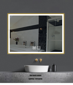 <span class=keywords><strong>Miroir</strong></span> de salle de bain intelligent à <span class=keywords><strong>LED</strong></span> en gros avec affichage de la température et de la date, commande tactile, <span class=keywords><strong>miroir</strong></span> de maquillage mural - Product Image 3