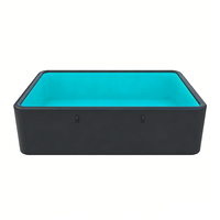 Piscine rectangulaire gonflable bleue de grande taille, résistante et robuste, en vente flash