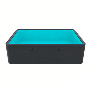 สระน้ำเป่าลมทรงสี่เหลี่ยมผืนผ้าขนาดใหญ่ สีฟ้า แข็งแรง ทนทาน ลดราคาพิเศษ - Product Image 1