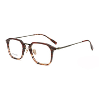 Montures de lunettes rétro personnalisées avec logo d'usine, montures optiques en titane, montures en acétate pour hommes et femmes