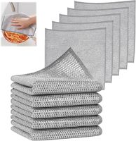 Chiffons à vaisselle en maille argentée, chiffons magiques, 7,87 x 7,87 pouces