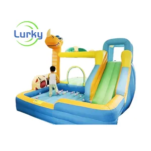 Trẻ em thương mại lớp Inflatable nhà trả lại kết hợp bên nhảy lâu đài bouncy Trắng Bouncer nhà với trượt nước