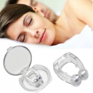Pince-nez magnétique anti-ronflement Dispositif d'aide au sommeil en silicone pour hommes femmes Respirer facilement Améliorer le sommeil Arrêter le ronflement - Product Image 1