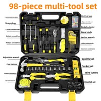 Kit d'outils portables pour réparation automobile et usage domestique, en acier au carbone, avec mallette rigide, ensemble universel de quincaillerie, personnalisable, support OEM