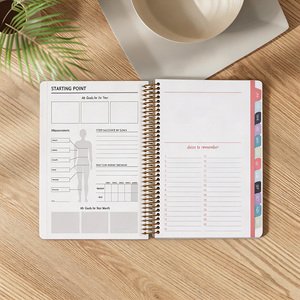 Custom Pattern <strong>Gym</strong> Journal Wellness Notebook Softcover Spiral <strong>Diary</strong> Fitness Gift - Product Image 4