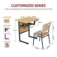 FLB65-DGPN02 Mobilier de classe des Philippines, tables d'école pour enfants, ensemble de bureau et chaise en bois pour l'apprentissage des élèves
