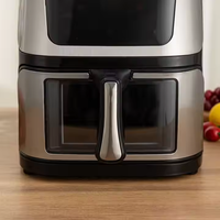 Friteuse à air électrique 12L en acier inoxydable avec fenêtre de visualisation, sans huile, numérique et mécanique, pour une friture saine, idéale pour camping-car et usage domestique